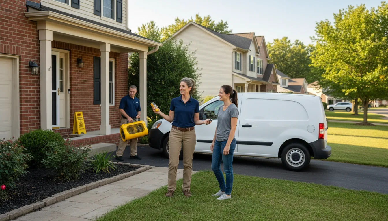 Residential water damage restoration in Whitakers, NC